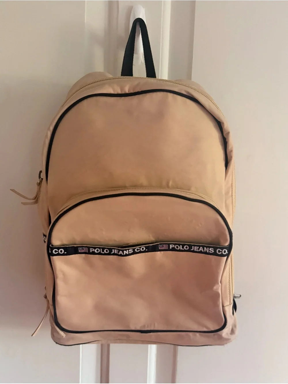 Vintage Ralph Lauren Polo Jeans Co. Backpack Beige Tan Y2K 90’s